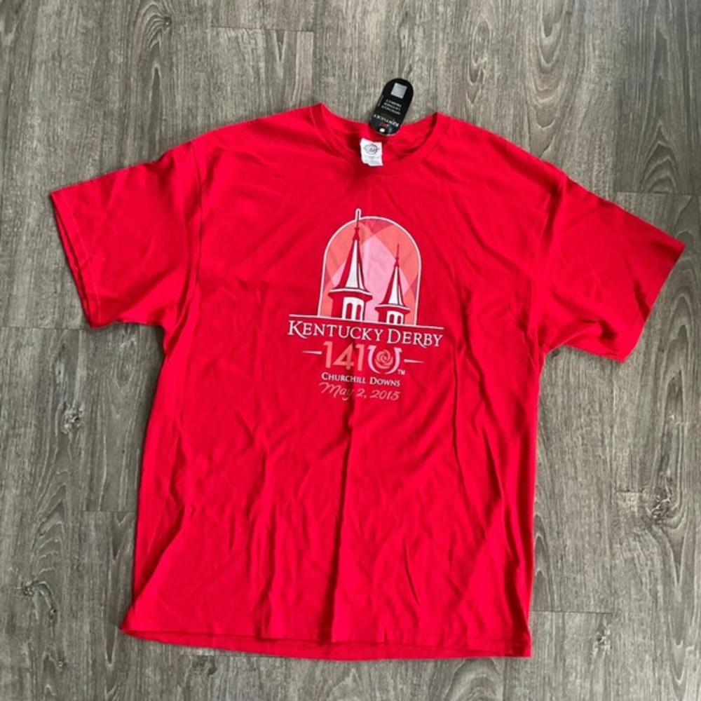 Official Kentucky Derby 141 Red Event Logo T-Shirt 2015 - New With Tags!